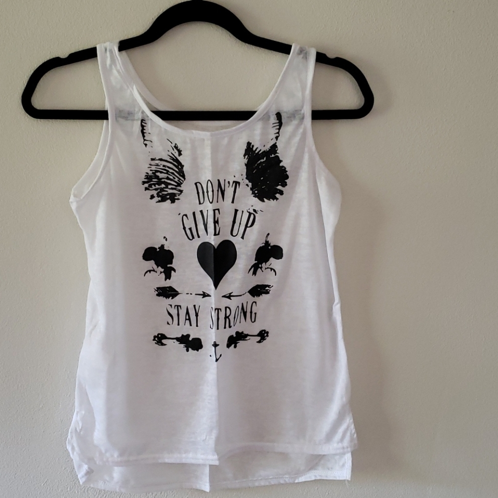 Tank top, Don't give up, lightweight knit